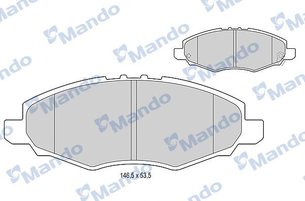 Mando MBF015877 - Гальмівні колодки, дискові гальма avtolavka.club