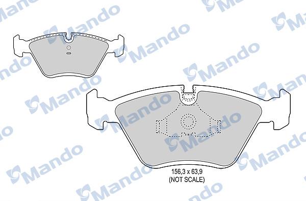 Mando MBF015398 - Гальмівні колодки, дискові гальма avtolavka.club