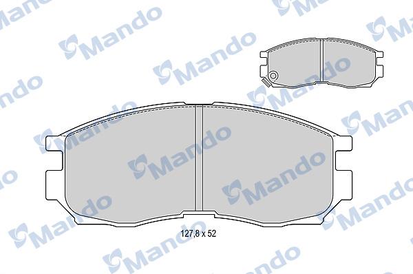 Mando MBF015340 - Гальмівні колодки, дискові гальма avtolavka.club