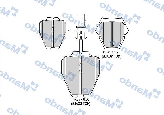 Mando MBF015368 - Гальмівні колодки, дискові гальма avtolavka.club