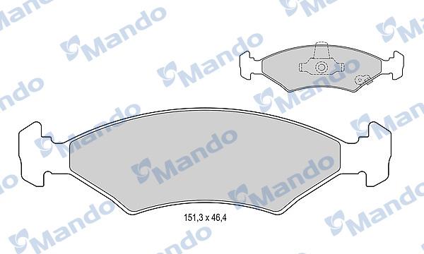 Mando MBF015316 - Гальмівні колодки, дискові гальма avtolavka.club