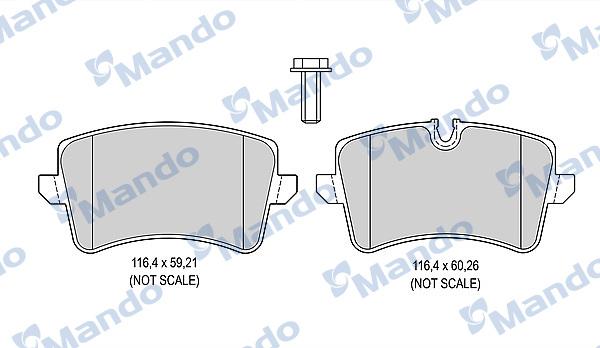 Mando MBF015387 - Гальмівні колодки, дискові гальма avtolavka.club