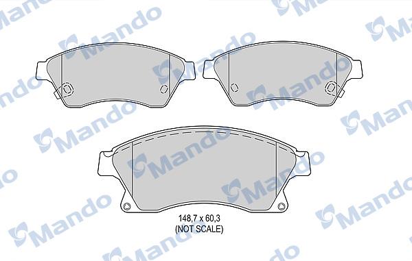 Mando MBF015259 - Гальмівні колодки, дискові гальма avtolavka.club