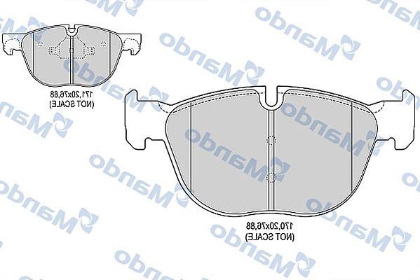 Mando MBF015256 - Гальмівні колодки, дискові гальма avtolavka.club