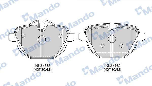 Mando MBF015266 - Гальмівні колодки, дискові гальма avtolavka.club