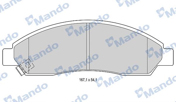Mando MBF015262 - Гальмівні колодки, дискові гальма avtolavka.club
