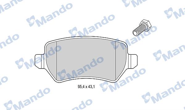 Mando MBF015201 - Гальмівні колодки, дискові гальма avtolavka.club