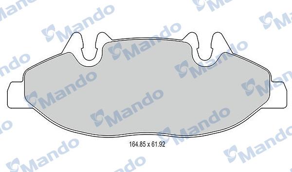 Mando MBF015208 - Гальмівні колодки, дискові гальма avtolavka.club