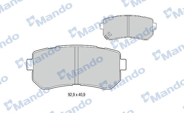 Mando MBF015219 - Гальмівні колодки, дискові гальма avtolavka.club