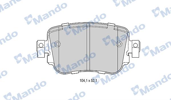 Mando MBF015285 - Гальмівні колодки, дискові гальма avtolavka.club