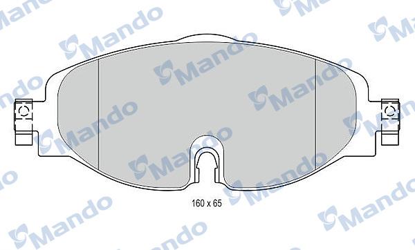 Mando MBF016049 - Гальмівні колодки, дискові гальма avtolavka.club