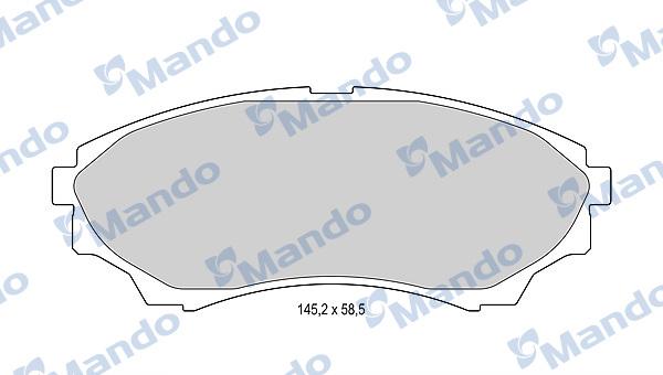 Mando MBF015234 - Гальмівні колодки, дискові гальма avtolavka.club