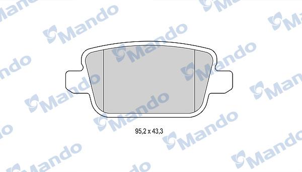 Mando MBF015232 - Гальмівні колодки, дискові гальма avtolavka.club