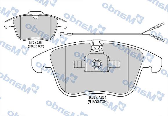 Mando MBF015226 - Гальмівні колодки, дискові гальма avtolavka.club