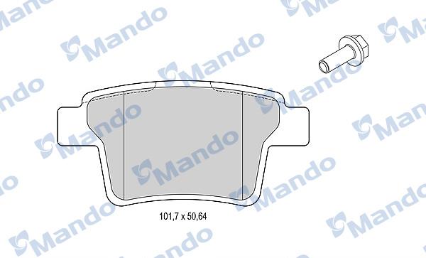 Mando MBF015220 - Гальмівні колодки, дискові гальма avtolavka.club