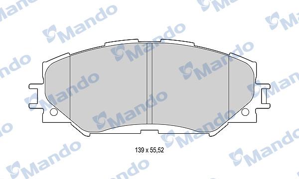 Mando MBF015222 - Гальмівні колодки, дискові гальма avtolavka.club