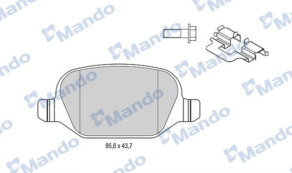 Mando MBF015272 - Гальмівні колодки, дискові гальма avtolavka.club