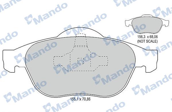 Mando MBF015790 - Гальмівні колодки, дискові гальма avtolavka.club