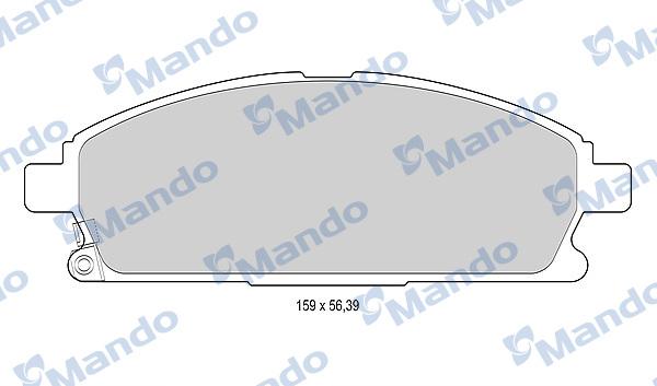 Mando MBF015739 - Гальмівні колодки, дискові гальма avtolavka.club