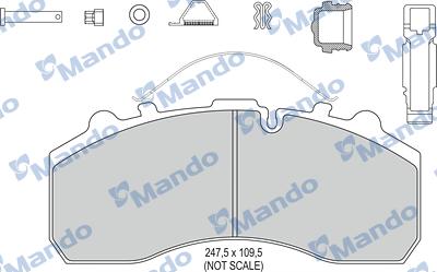 Mando MBF016096 - Гальмівні колодки, дискові гальма avtolavka.club