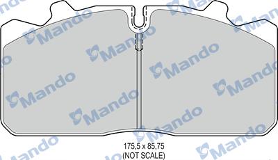 Mando MBF016093 - Гальмівні колодки, дискові гальма avtolavka.club