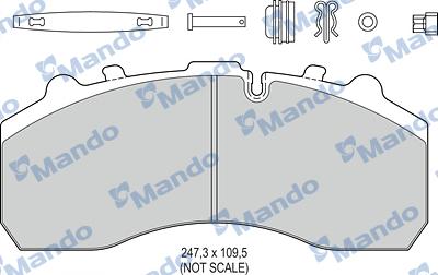 Mando MBF016061 - Гальмівні колодки, дискові гальма avtolavka.club