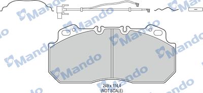 Mando MBF016063 - Гальмівні колодки, дискові гальма avtolavka.club