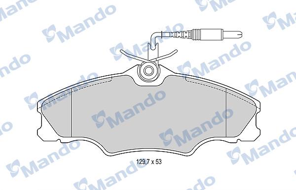 Mando MBF016011 - Гальмівні колодки, дискові гальма avtolavka.club