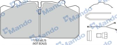 Mando MBF016089 - Гальмівні колодки, дискові гальма avtolavka.club