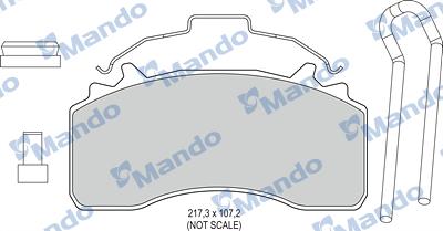 Mando MBF016081 - Гальмівні колодки, дискові гальма avtolavka.club