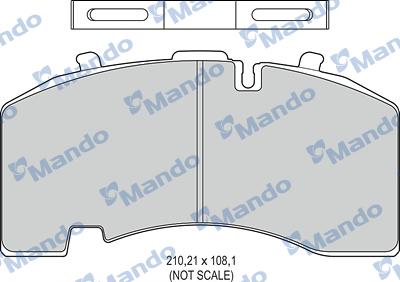 Mando MBF016072 - Гальмівні колодки, дискові гальма avtolavka.club