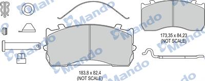 Mando MBF016108 - Гальмівні колодки, дискові гальма avtolavka.club