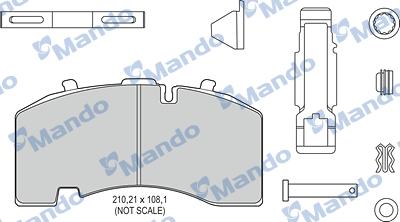 Mando MBF016107 - Гальмівні колодки, дискові гальма avtolavka.club