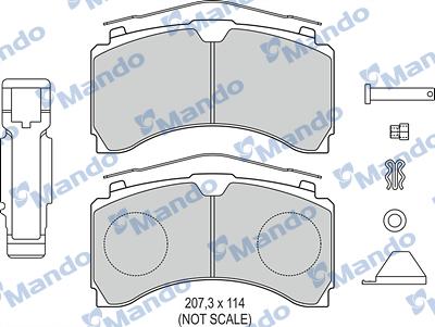 Mando MBF016113 - Гальмівні колодки, дискові гальма avtolavka.club