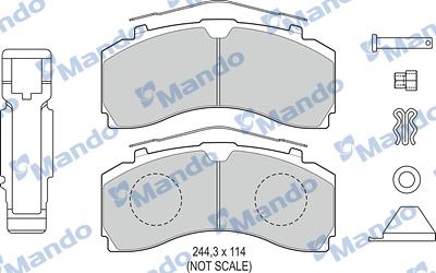 Mando MBF016112 - Гальмівні колодки, дискові гальма avtolavka.club