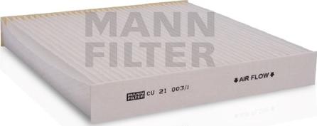 Mann-Filter CU 21 003/1 - Фільтр, повітря у внутрішній простір avtolavka.club