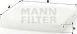 Mann-Filter CU 2358 - Фільтр, повітря у внутрішній простір avtolavka.club