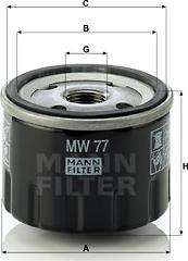 Mann-Filter MW 77 - Масляний фільтр avtolavka.club