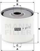 Mann-Filter P 917/2 x - Паливний фільтр avtolavka.club