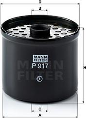 Mann-Filter P 917 x - Паливний фільтр avtolavka.club