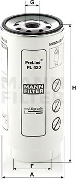 Mann-Filter PL 420 x - Паливний фільтр avtolavka.club