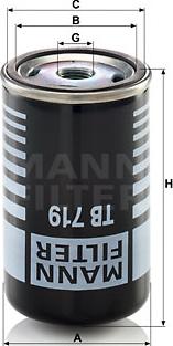 Mann-Filter TB 719 - Патрон осушувача повітря, пневматична система avtolavka.club