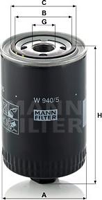 Mann-Filter W 940/5 - Масляний фільтр avtolavka.club