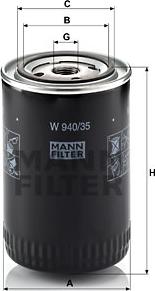 Mann-Filter W 940/35 - Масляний фільтр avtolavka.club