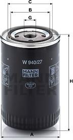 Mann-Filter W 940/27 - Масляний фільтр avtolavka.club