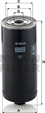 Mann-Filter W 962/6 - Масляний фільтр avtolavka.club