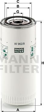 Mann-Filter W 962/8 - Масляний фільтр avtolavka.club