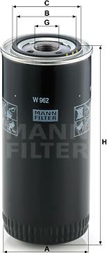 Mann-Filter W 962 - Масляний фільтр avtolavka.club