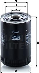 Mann-Filter W 9069 - Масляний фільтр avtolavka.club
