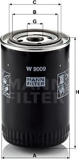 Mann-Filter W 9009 - Масляний фільтр avtolavka.club